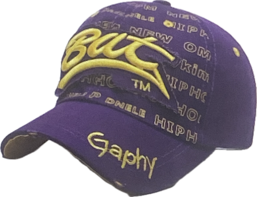 Gorra de béisbol unisex con bordado de lágrimas estilo callejero Púrpura