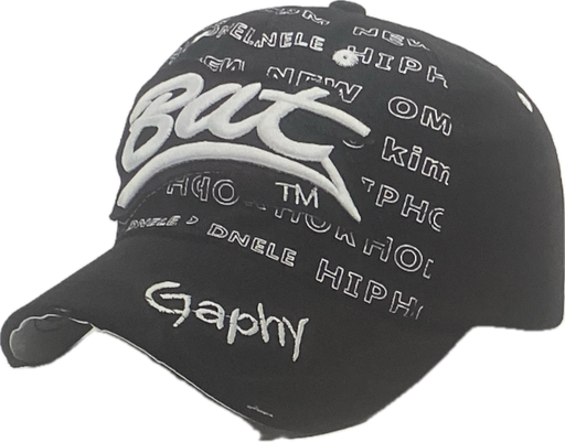 Gorra de béisbol unisex con bordado de lágrimas estilo callejero Negra